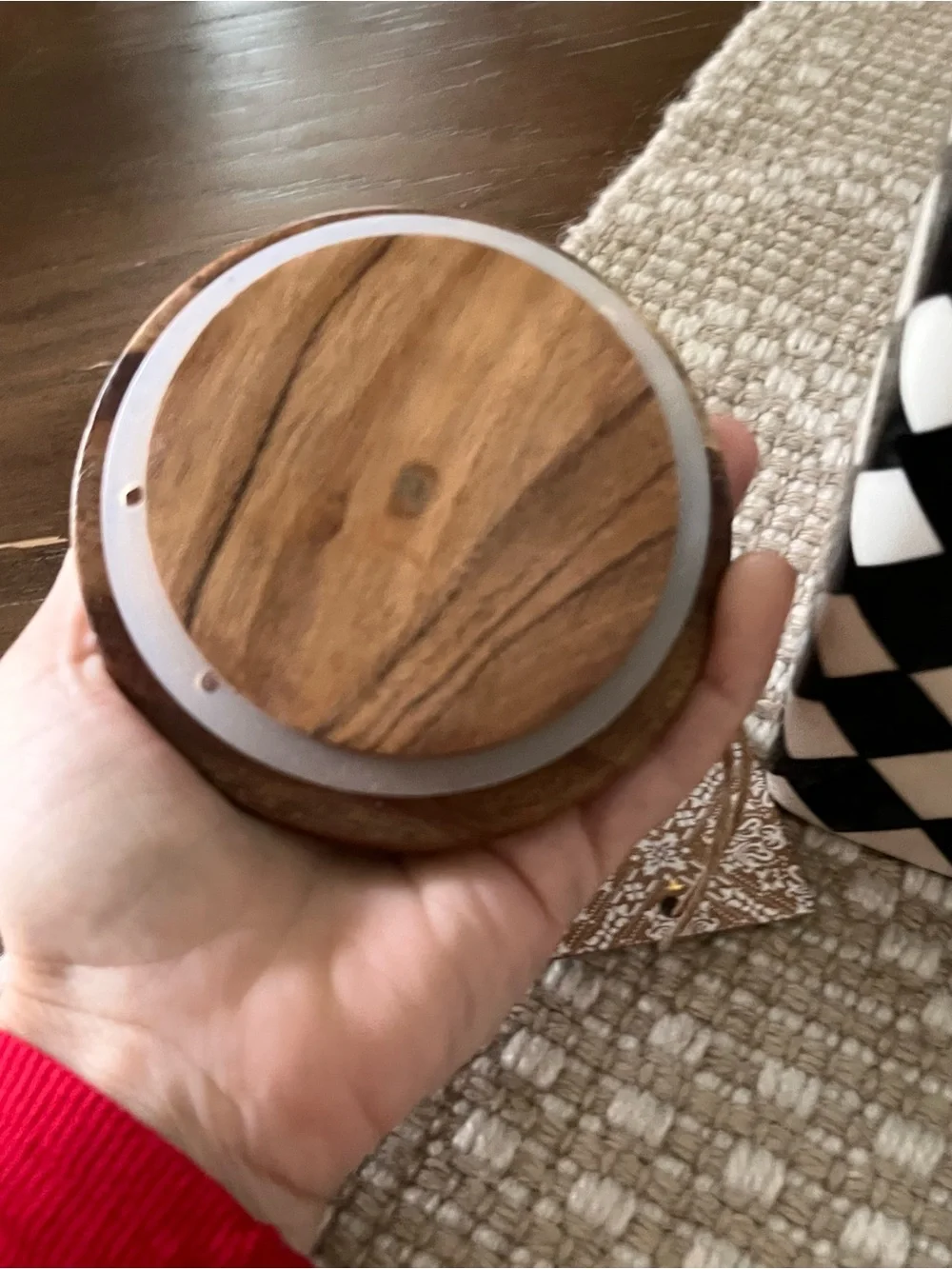 Stunning Hand-Painted Black and White Harlequin Ceramic Canister